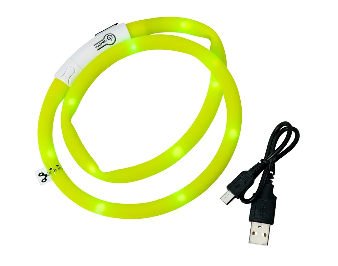 Dogman Blinkhalsband LED Lime Grön