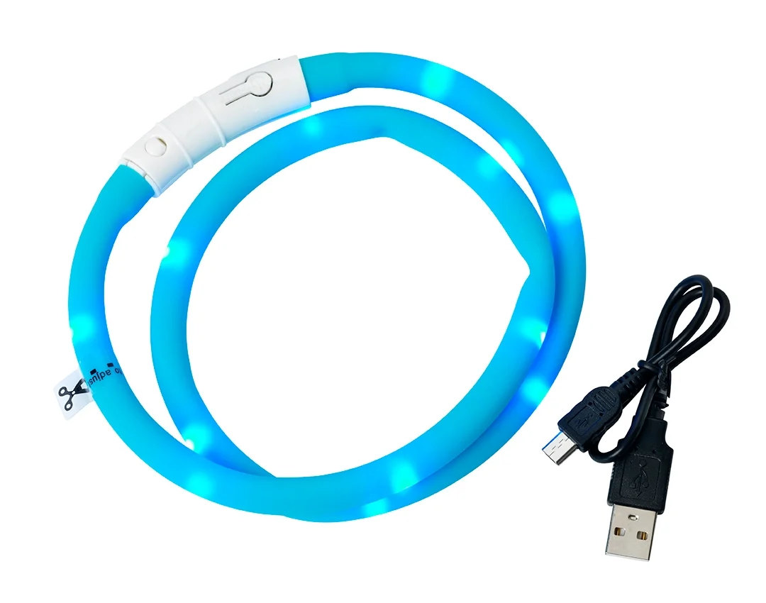 Dogman Blinkhalsband LED Blå