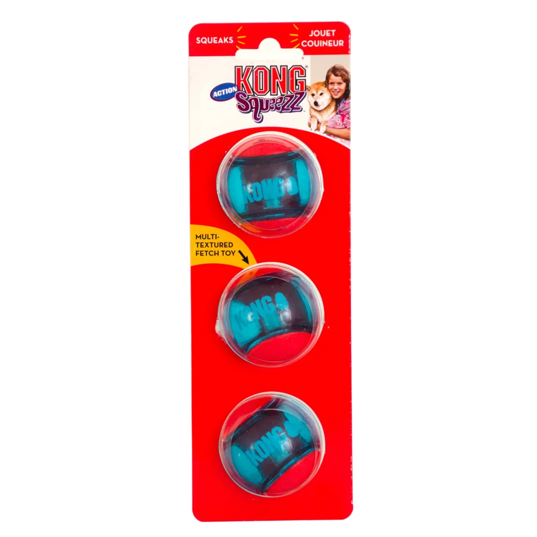 KONG Squeezz Action Ball 3p Medium