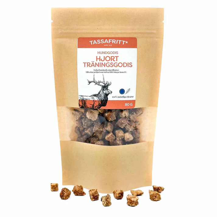 TassaFritt hjort träningsgodis 80g