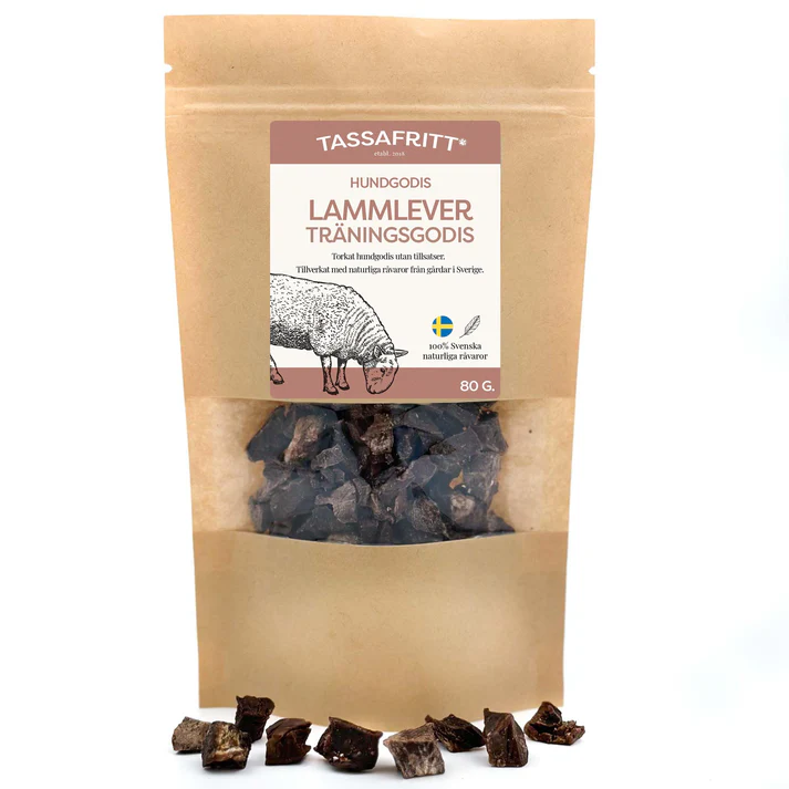 TassaFritt Lammlever träningsgodis 80g