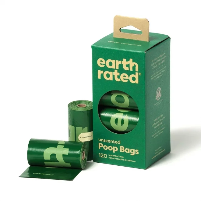 Earth Rated Hundbajspåsar Refill Oparfymerade 8 x 15 st