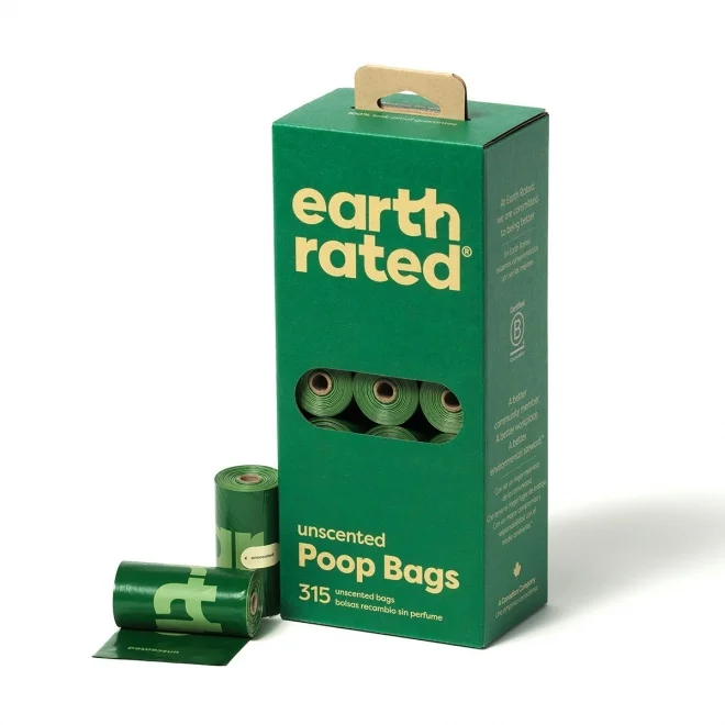 Earth Rated Hundbajspåsar Refill Oparfymerade 21 x 15 st