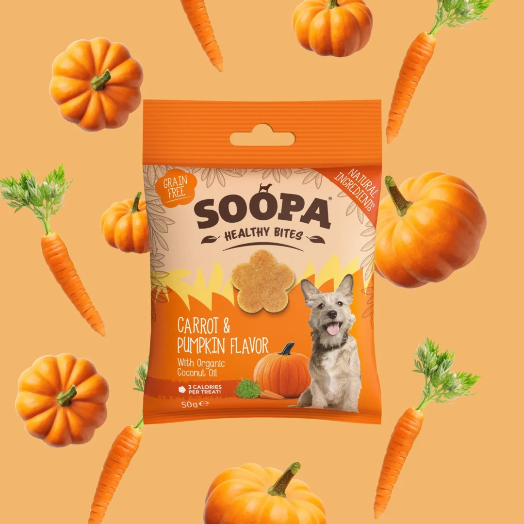 SOOPA Bites morot och pumpa hundgodis