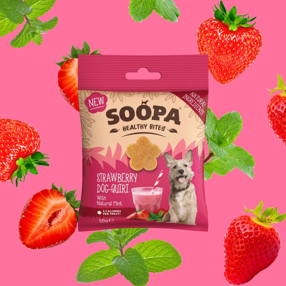 SOOPA Bites Jordgubbshund-Queri hundgodis