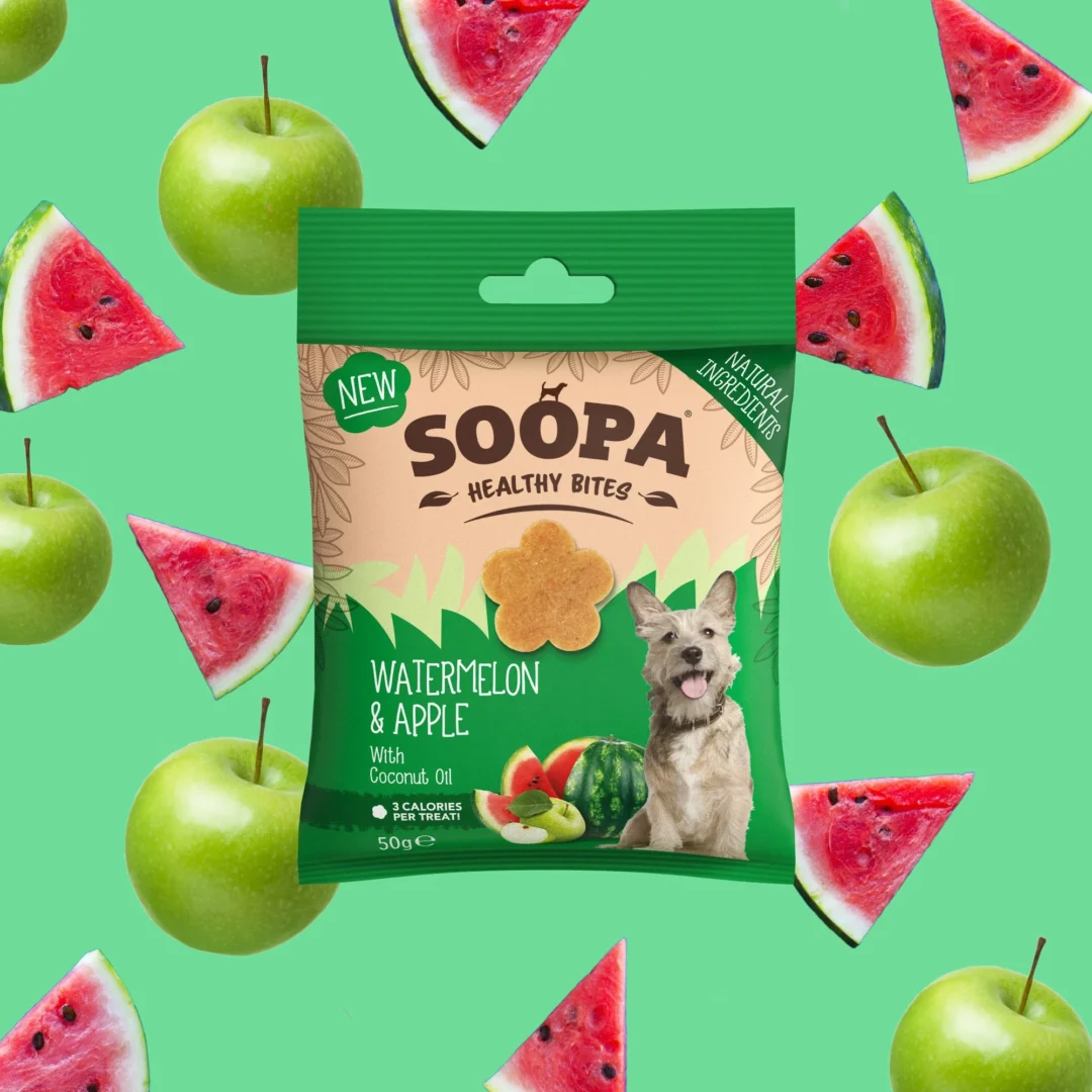 SOOPA Bites Vattenmelon & äppelbitar hundgodis