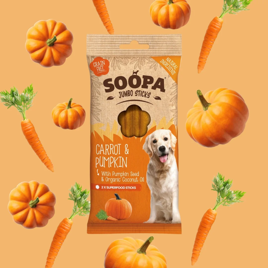 SOOPA Carrot & Pumpkin JUMBO Dental Sticks -Veganska