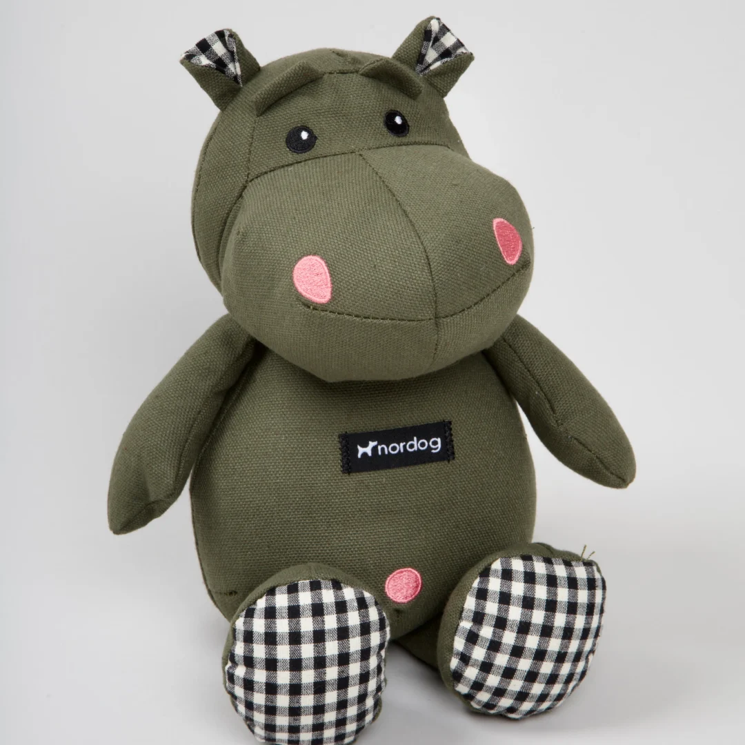 Nordog Hundleksak Henny the Hippo-Oliv