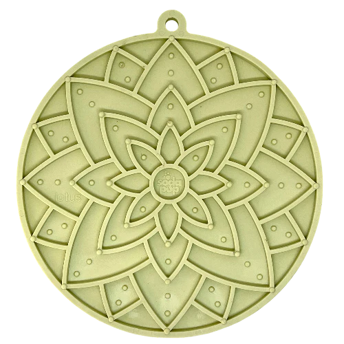 SodaPup Lick Mat rund med sugpropp Green Lotus
