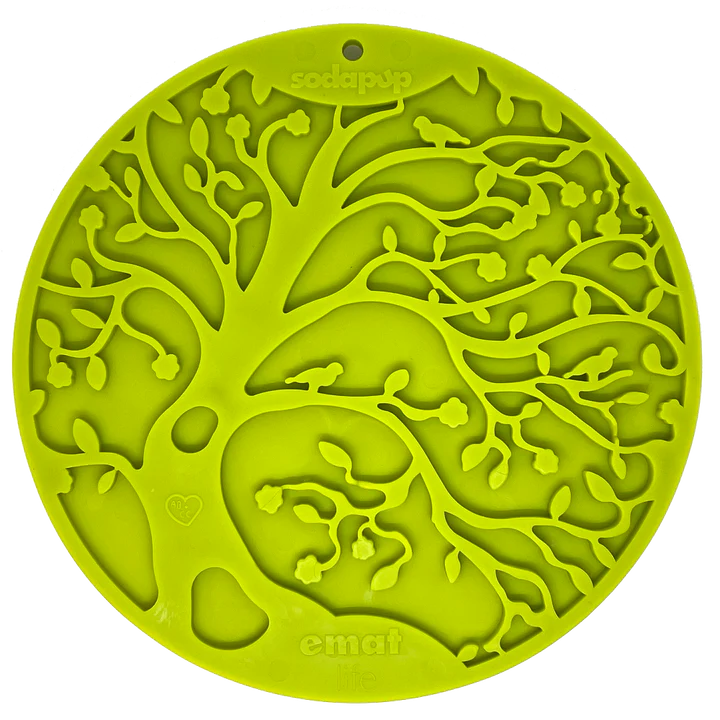 SodaPup Lick Mat rund med sugpropp Green Tree Of Life