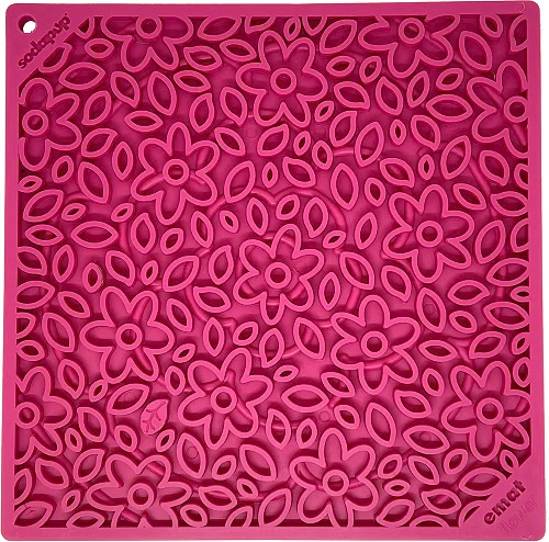 SodaPup Lick Mat Large Flower Power Pink