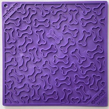 SodaPup Lick Mat Large Purple Bones