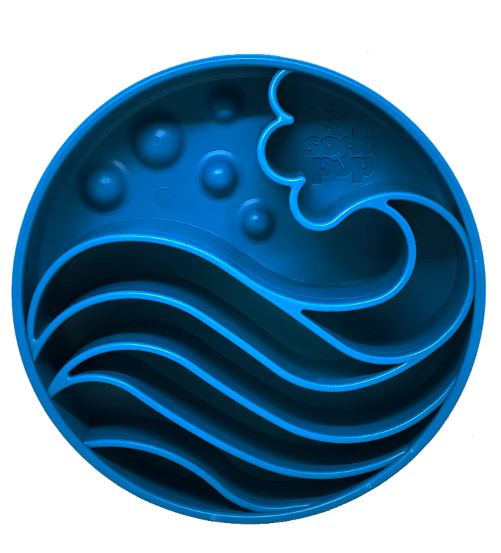SodaPup Slow Feeder Wave Blue 20cm
