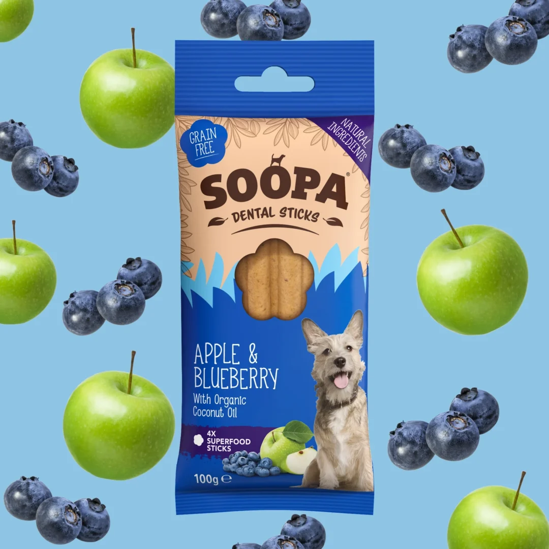 SOOPA Apple & Blueberry  Dental Sticks -Veganska