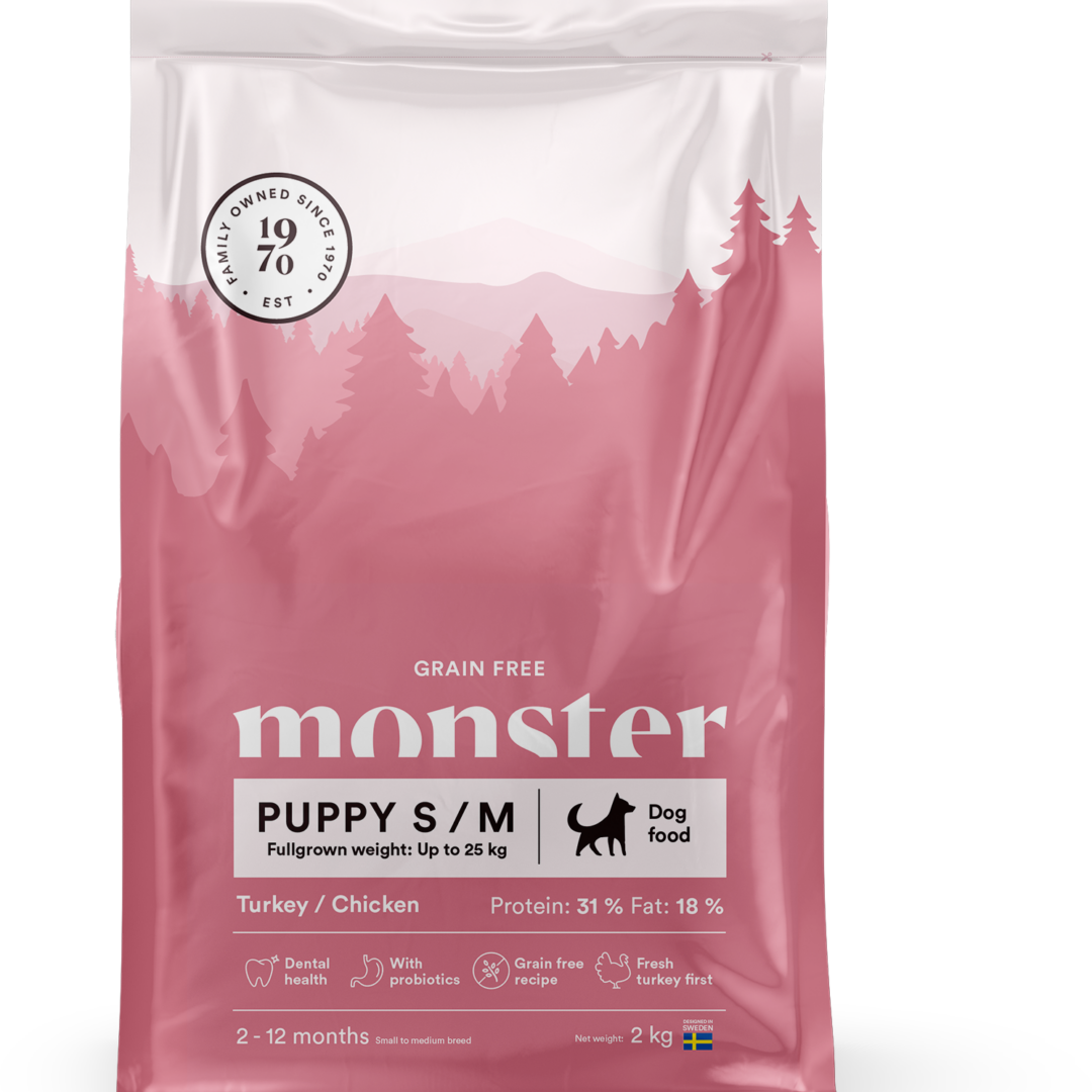 Monster Grain Free Puppy S/M Turkey/Chicken