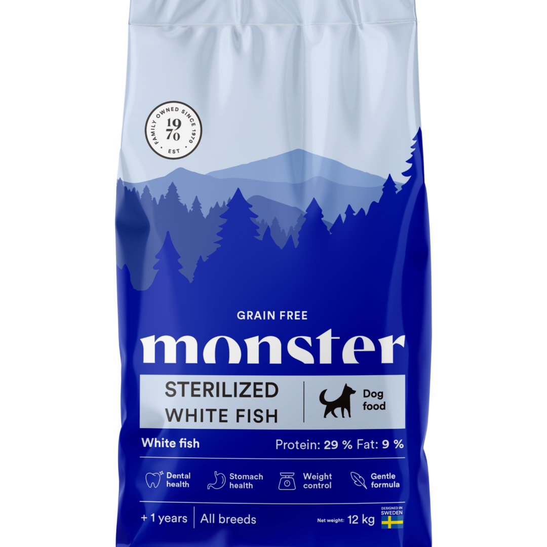 Monster Grain Free Sterilized White Fish 12kg