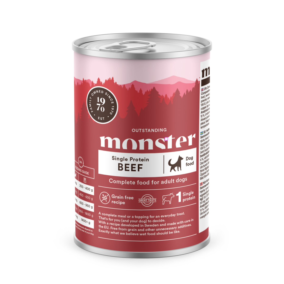 Monster Dog Single Protein Beef 400g