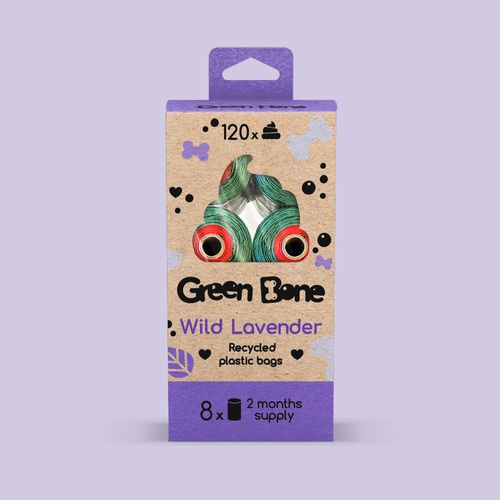 Green Bone Bajspåse 120-pack Wild Lavender