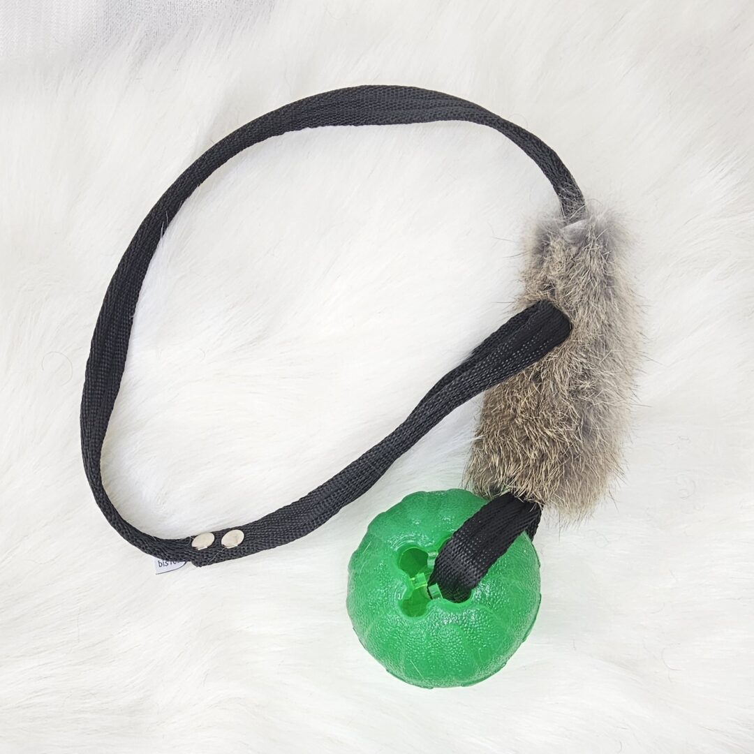 Bistos-Träningsleksak Busker med Starmarkboll och äkta kaninpäls