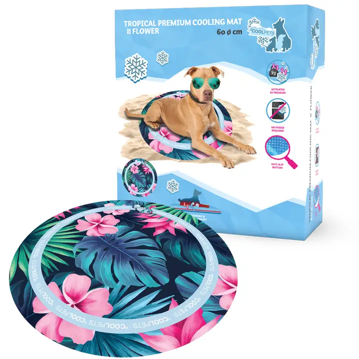 CoolPets Tropical Premium Cooling Mat Flower